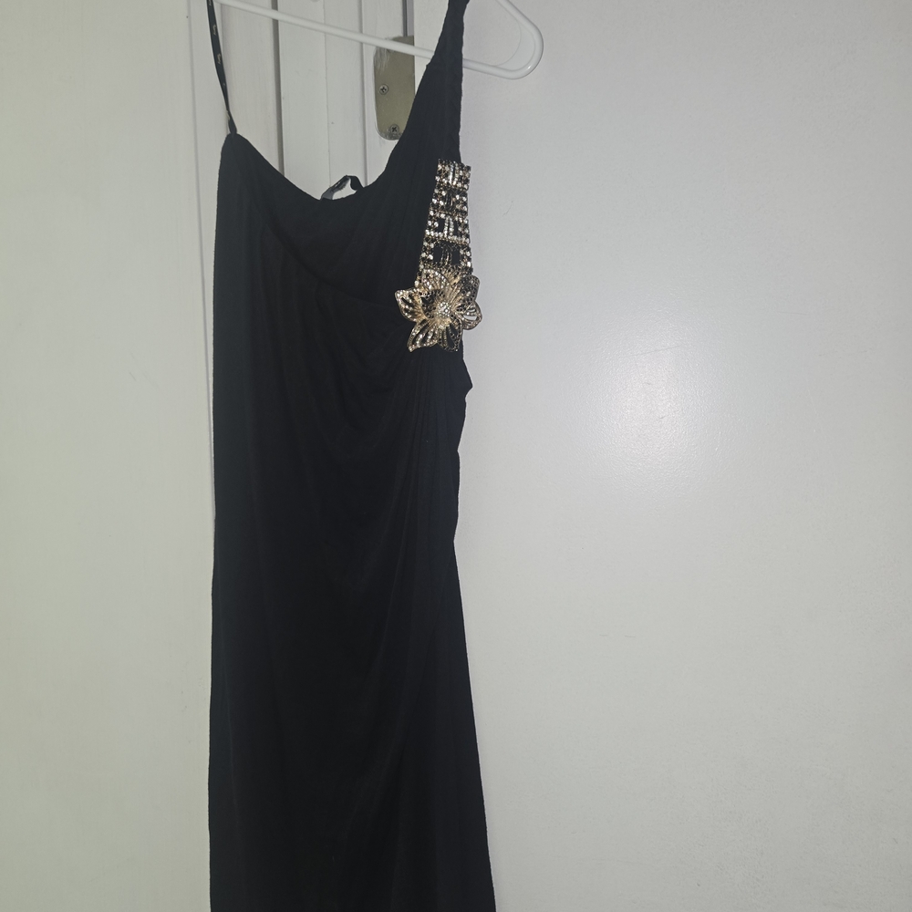 One strap Black Evening Dress